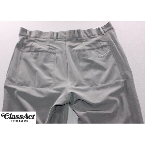 Nike Golf Pants Mens Gray Dri Fit Flat Front Stretch Tag Sz 34X32 (35X32) - Picture 10 of 11